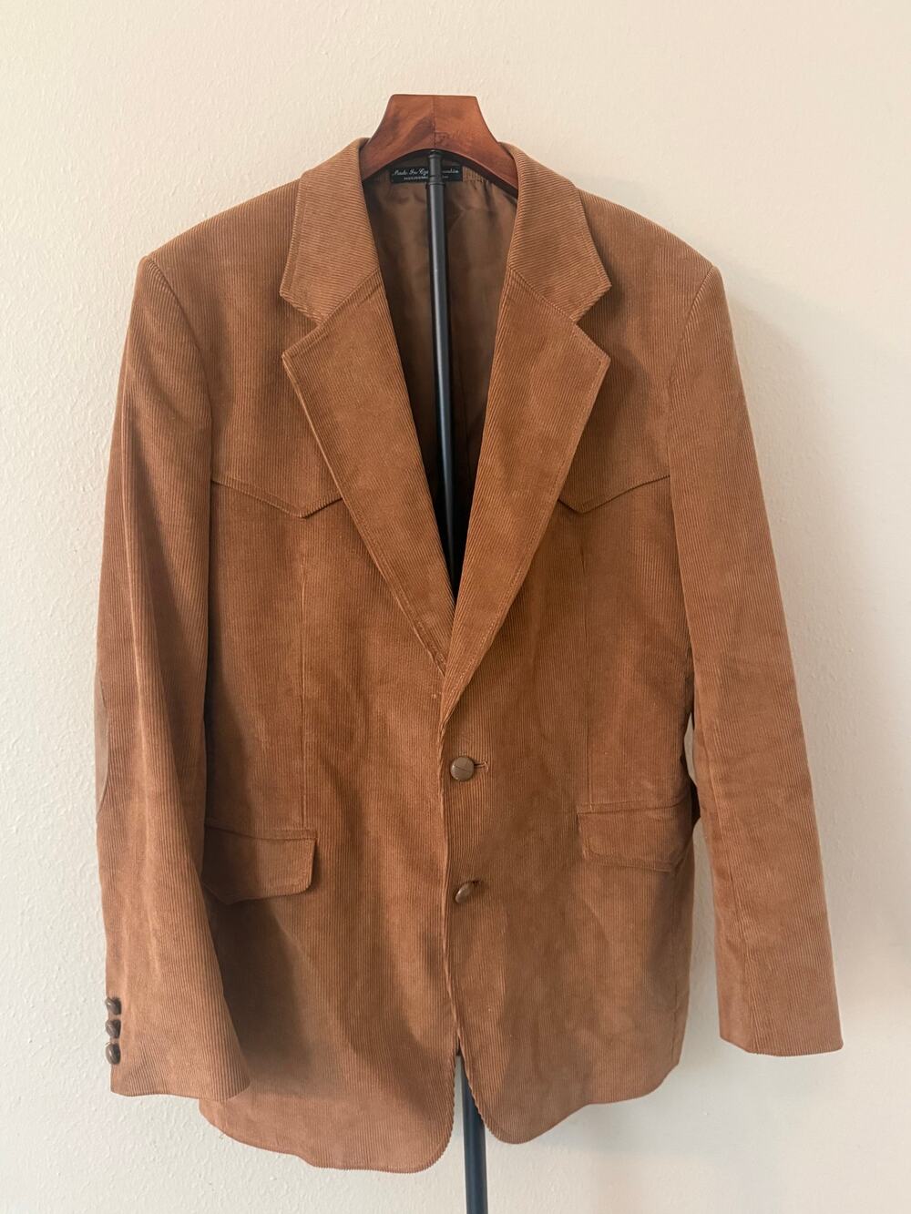 Vintage C.C.C. Western Wear Brown Corduroy Blazer Suede Elbow Patches